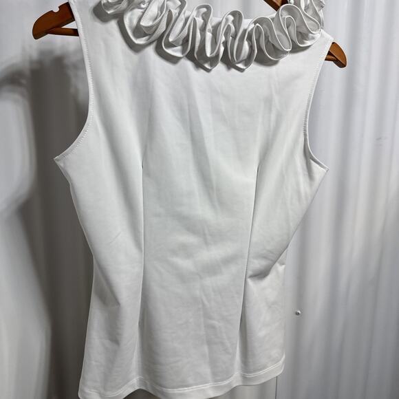 Sailor-Sailor Cricket Ruffle Neck White Sleeveless UPF 50+ SZ M Resortwear NWT - Picture 9 of 12